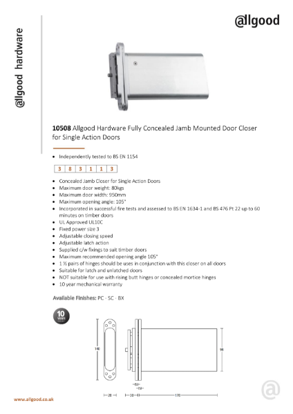 10508-Datasheet Iss05