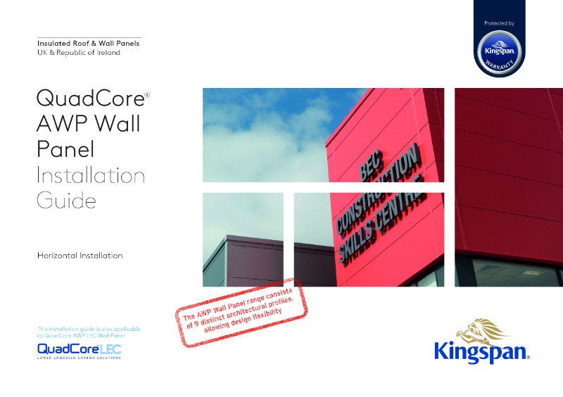 QuadCore AWP Wall Panel Installation Guide - Horizontal