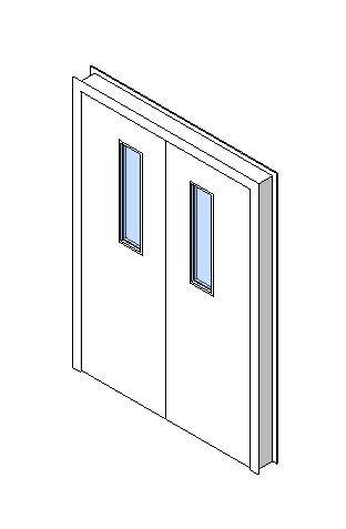 Internal Double Door, Vision Panel Style VP01