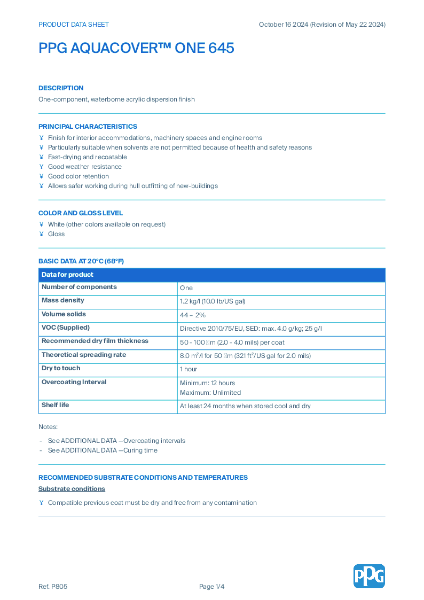 PPG AQUACOVER™ ONE 645