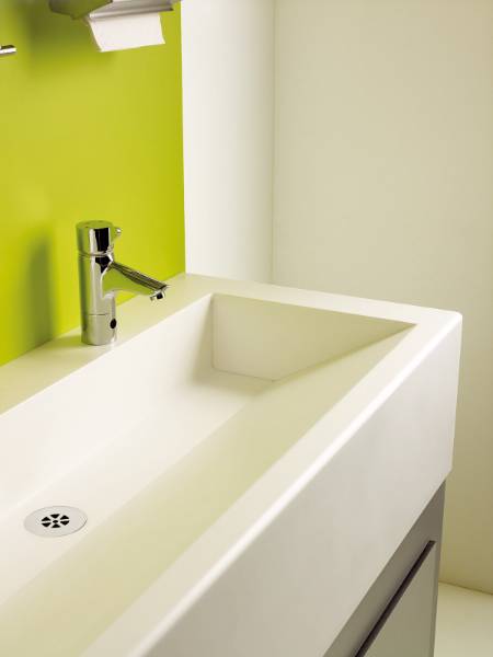 Vanities | Solid Surface Wash Trough, Pre-Plumbed