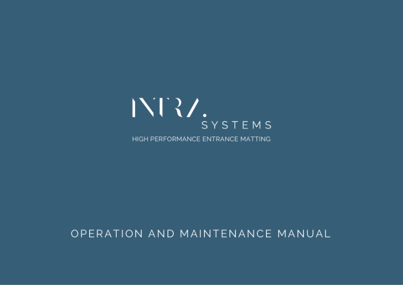 O&M Manual - INTRAsystems Entrance Matting
