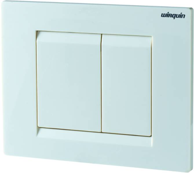 WHITE ESSENTIAL CONTROL PLATE - WC Flush Plate