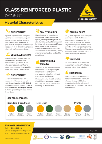 GRP - Material Characteristics