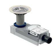 Geberit shower floor drain for floorings made of vinyl (PVC), for screed height at inlet 114–215 mm