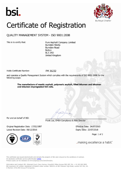 ISO 9001:2008 Certificate (Pure)
