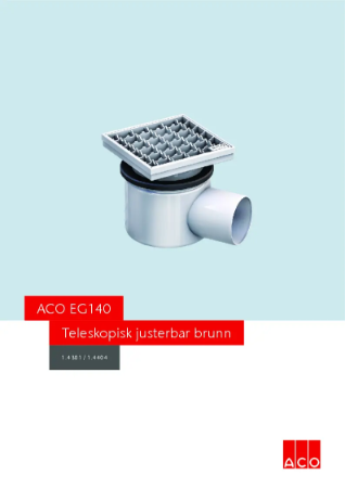 Aco EG140 Produktblad
