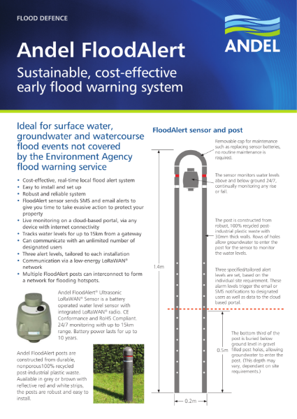 Flood Alert Data Sheet
