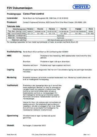 FDV Wavin Corso Flow-control