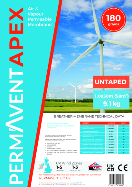 Permavent APEX50 Air & Vapour Permeable Membrane