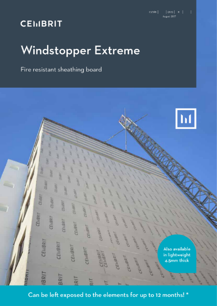 Windstopper Extreme; Fire reisistant /sheathing/partition board