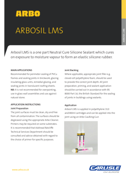 ARBOSIL LMS Data Sheet