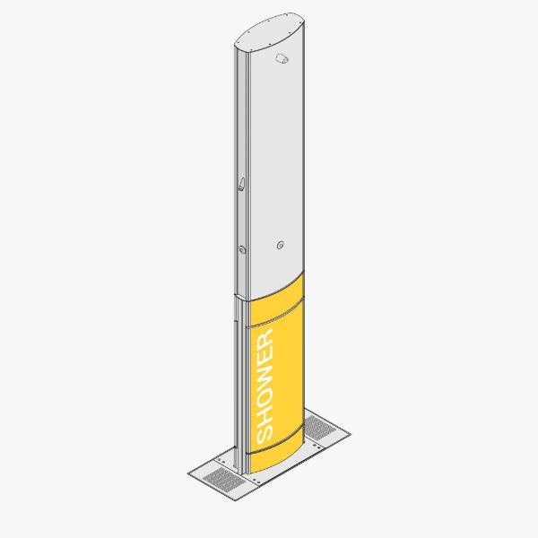 Aquafil® FlexiShower Single-Sided Outdoor Shower