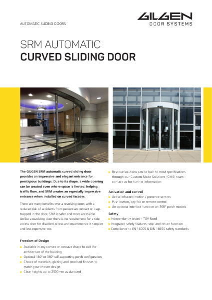 Gilgen SRM Curved Sliding Door