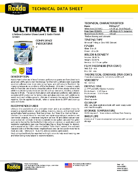 Rodda TDS Ultimate II 522601 GL2 ALL