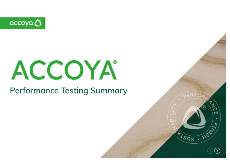 Accoya - Performance Testing Summary