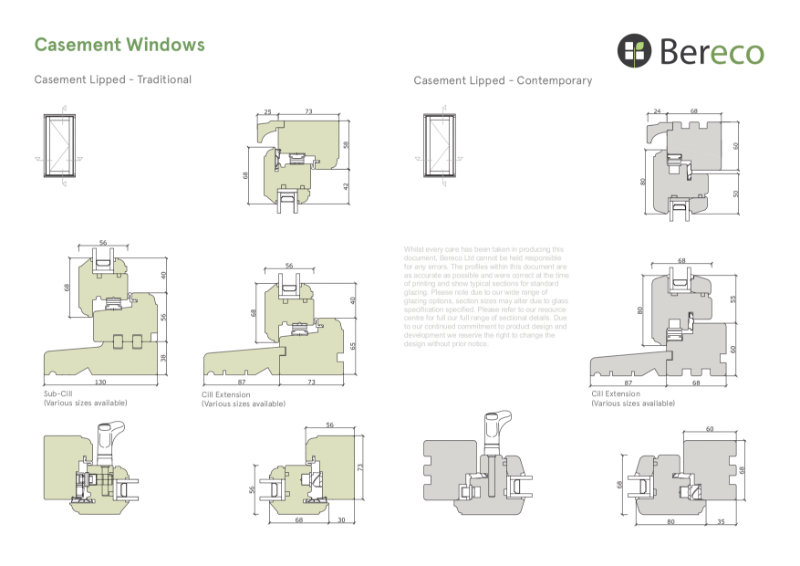Bereco Casement Sections