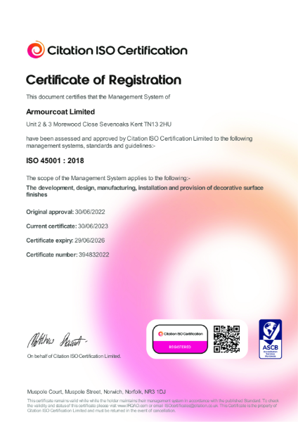 ISO 145001 Health and Safety Management