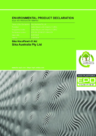 EPD-SIK-20240237-CBA2-EN Sika ViscoFlow®-21 AU.pdf | Sika Australia Pty ...