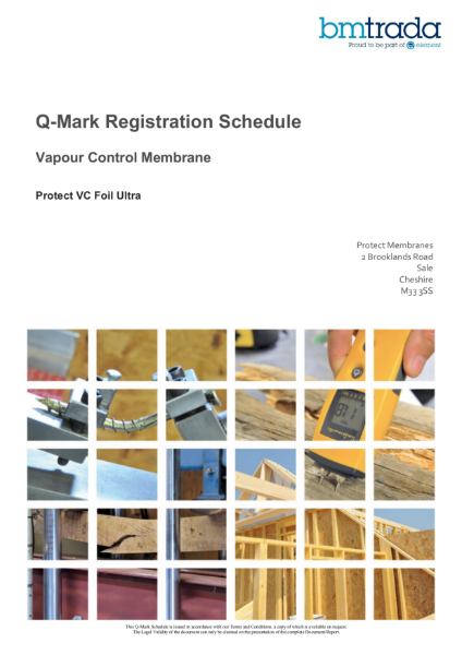 Protect VC Foil Ultra BM TRADA Schedule No CPS-004