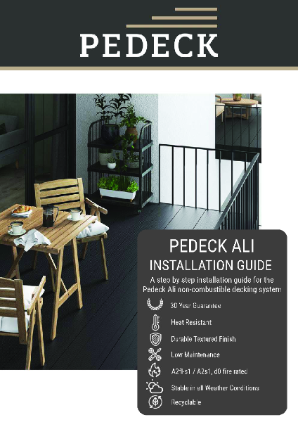 PEDECK Alideck - Installation Guide