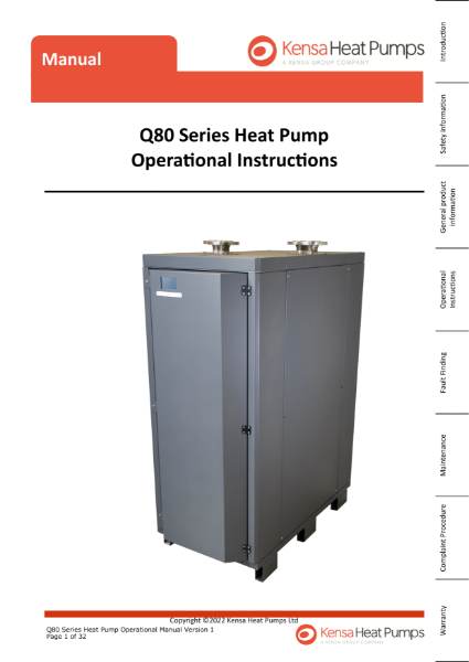 Q80 Series Heat Pump Operational Instructions
