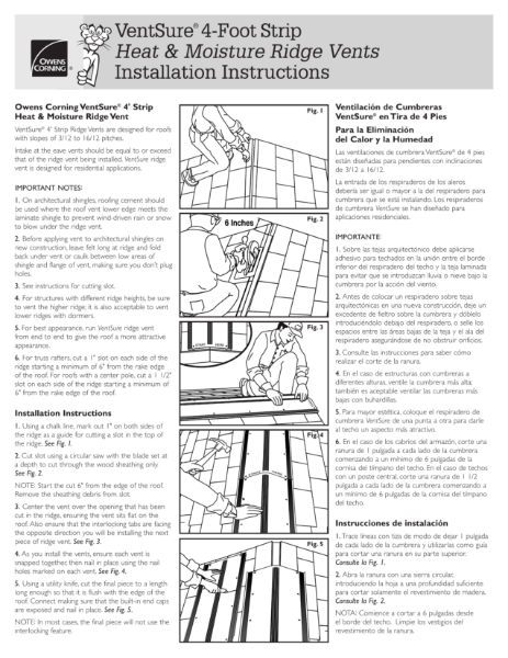 VentSure 4-Foot Strip Heat & Moisture Ridge Vents