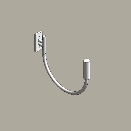 Stålbraketter for gatebelysning - buet arm