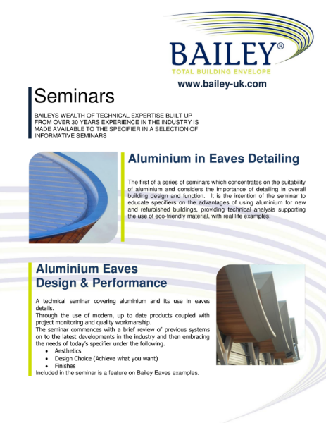 Bailey non-RIBA Assessed CPD Seminars