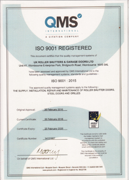 ISO 9001:2015 Certificate