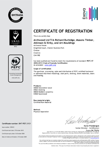 PEFC Certificate