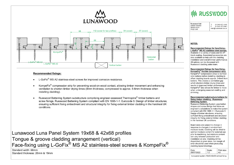 Luna Panel System 19x68-42x68