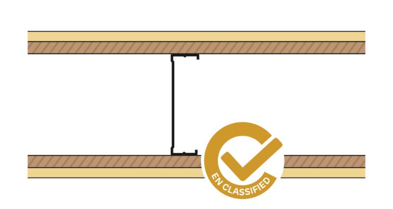 Siniat Single Frame Metal Stud Partition CS14R-15Un18Ply - Metal Stud Partitioning
