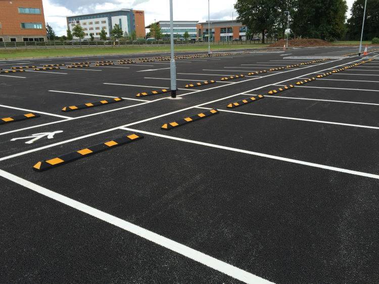 Porous, all weather car park surface for large brewery