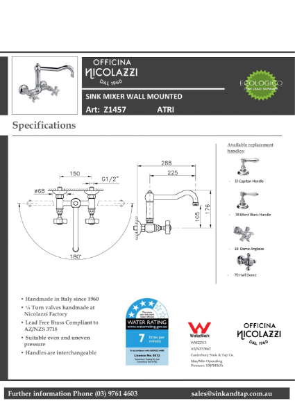 Z1457 Atri Technical specification