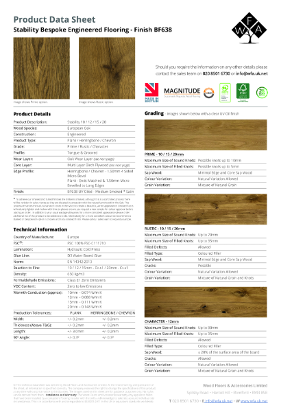 BF638 Magnitude Data Sheet