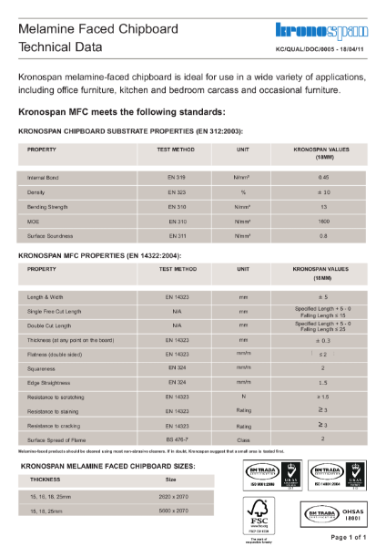 MF PB  Technical Datasheet