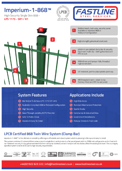 Fastline Imperium-1-868 – Product Data Sheet