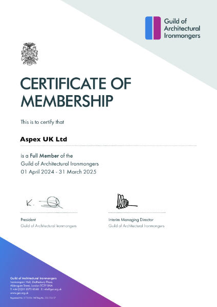 Guild of Architectural Ironmongers - Aspex UK