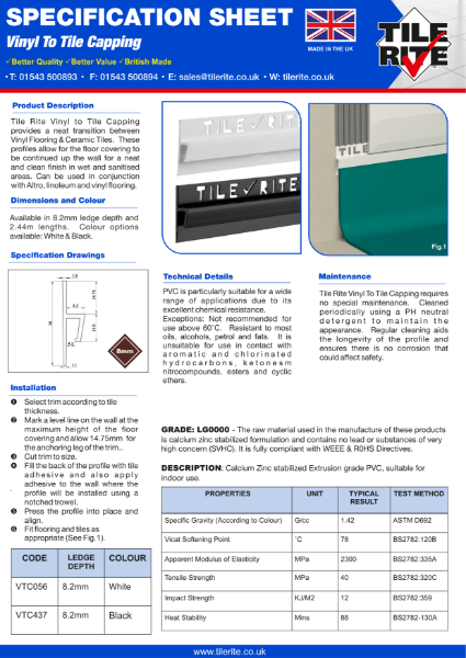 Vinyl to Tile Capping