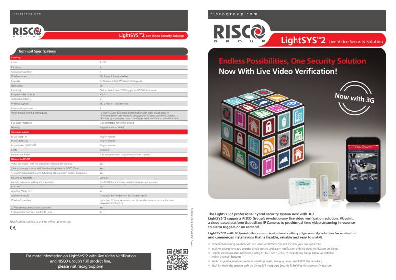 LightSYS 2 Live Video Security Brochure