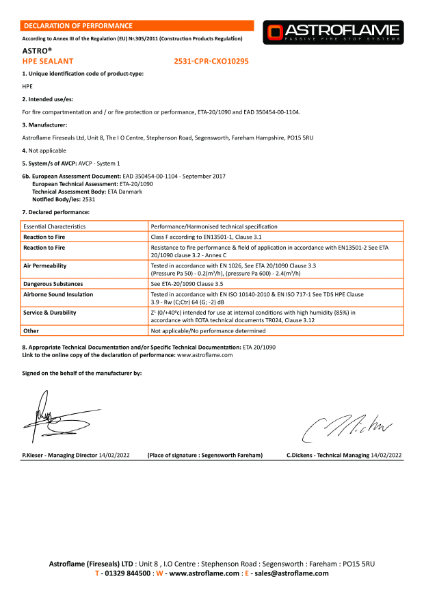 Astro HPE Sealant CE (DoP)