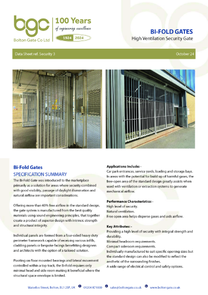 Bi-Fold Gates