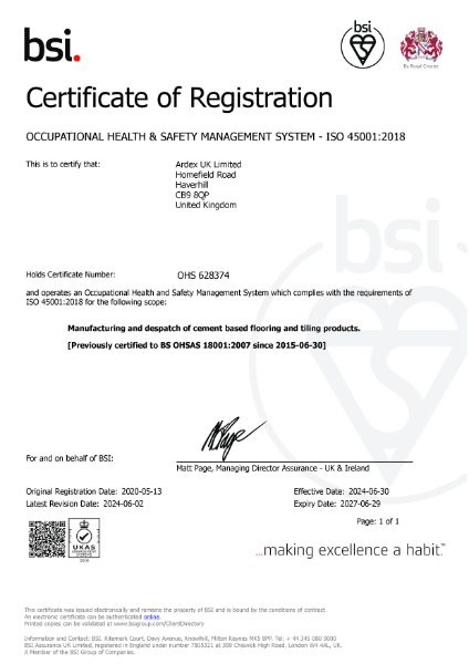 ISO 45001 Health and Safety Management