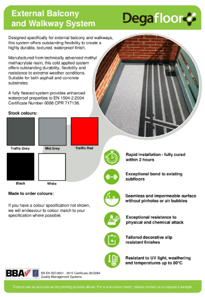 Degafloor External Balcony & Walkway Systems