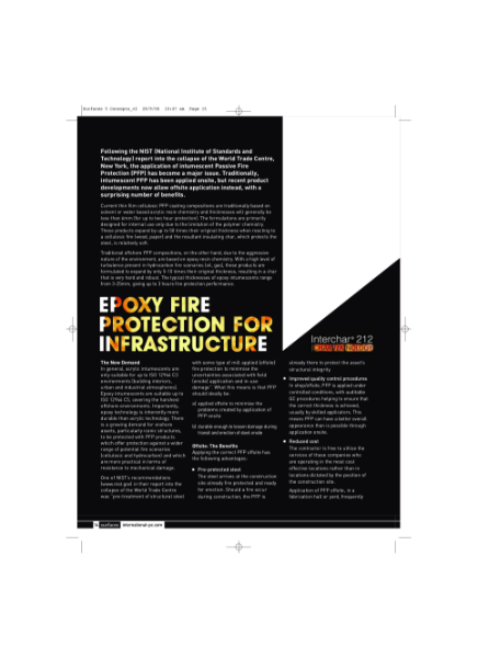 Interchar® 3120 Epoxy Fire Protection for Infrastructure