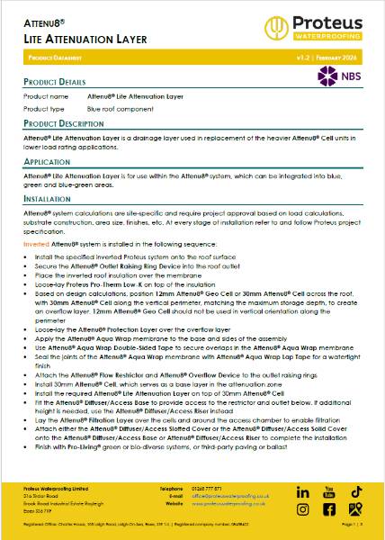 Product Data Sheet - Attenu8® Lite Attenuation Layer