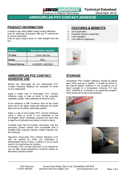 Armourplan PVC Contact Adhesive 2019
