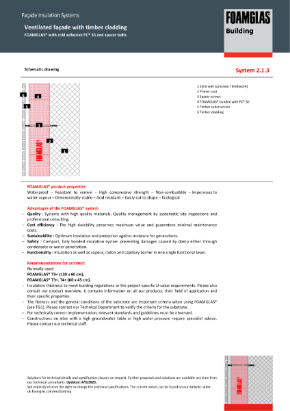 TDS_2.1.3_Facade - FOAMGLAS Insulation for Ventilated Façade with Timber Cladding