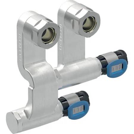 Geberit Flowfit Set Of Connector End Pieces For Inlet And Return Flow, With Union Connector For Euro Cone